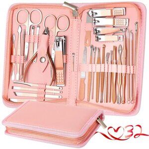 Manicure Set Pedicure Kit Womens Nail Clippers Set 32 in 1 Professional Grooming